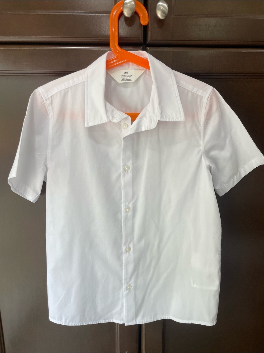 H&M Kids Short-Sleeve White Button-Up Shirt